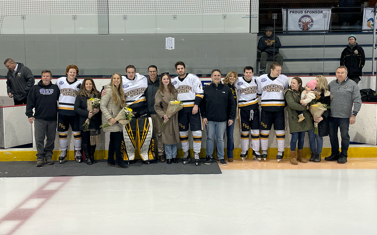 Ice Hockey Battles to 2-2 Tie with Westfield State on Senior Day