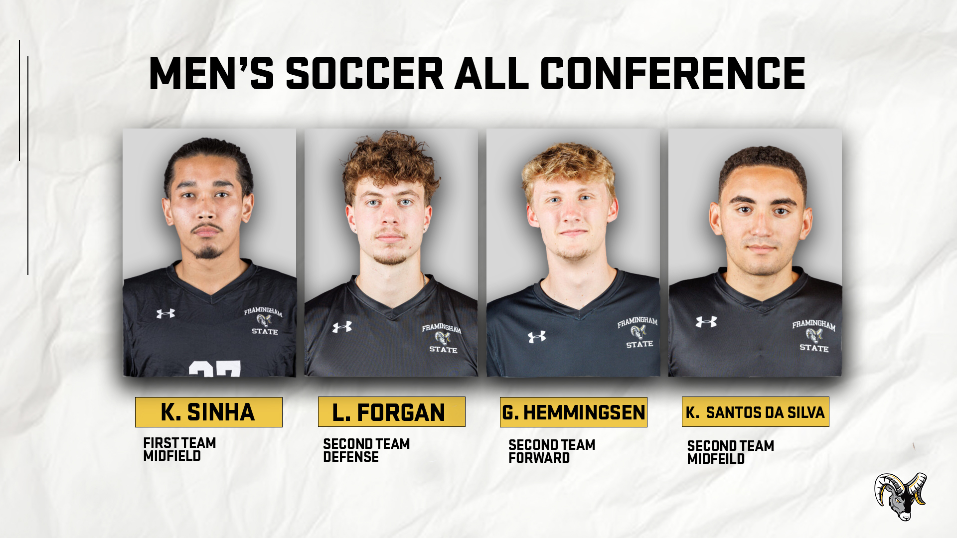 Sinha Named MASCAC Offensive Player of the Year; Four Named All-Conference