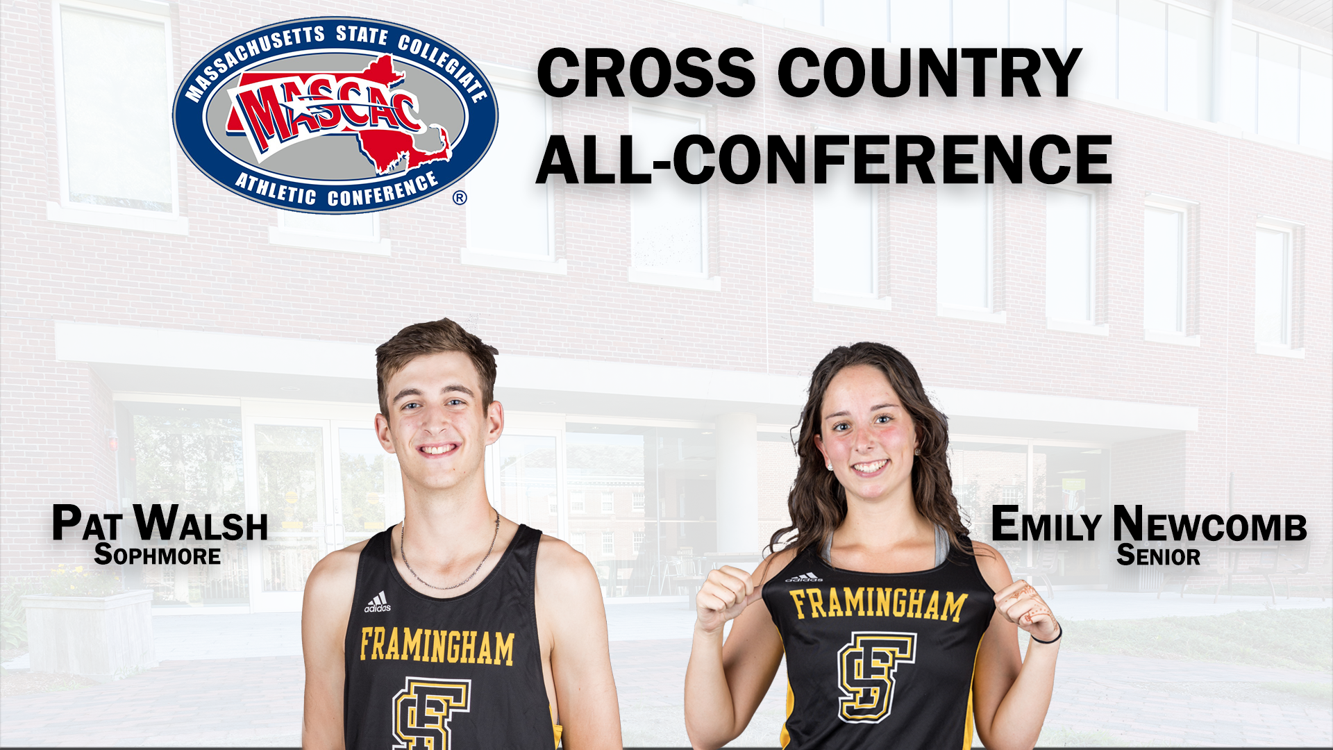 Newcomb and Walsh Earn All-MASCAC Cross Country Honors