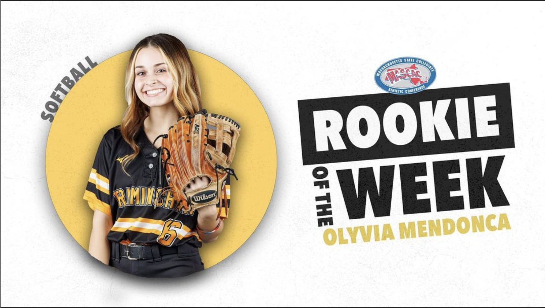 Mendonca Named MASCAC Rookie of the Week