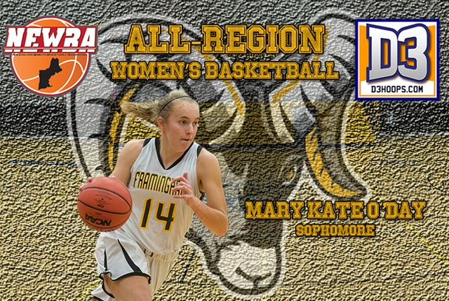 O’Day Honored with Selection to D3hoops.com All-Region Team and NEWBA All-Region Team