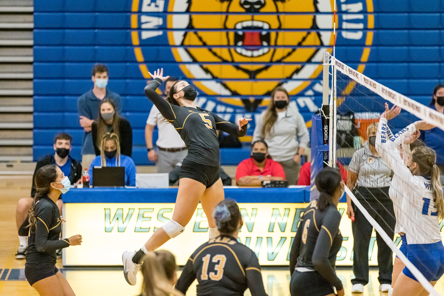 Volleyball Holds Off Bridgewater State 3-1 for Key MASCAC Victory