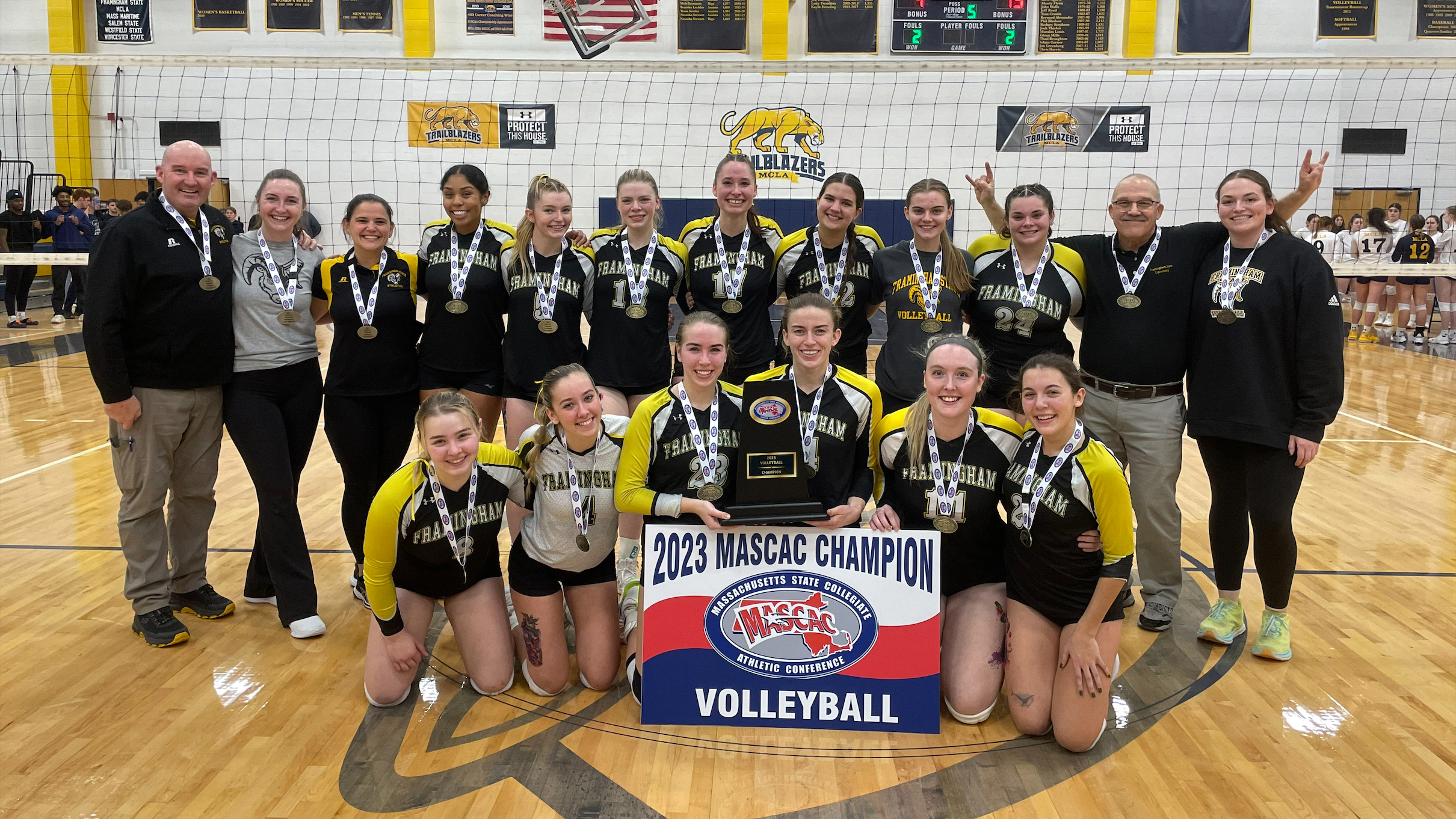 Volleyball Captures 2023 MASCAC Tournament Title with 3-2 Victory over MCLA