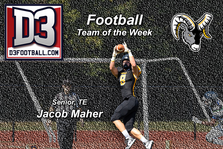 Maher Named to D3football.com Team of the Week