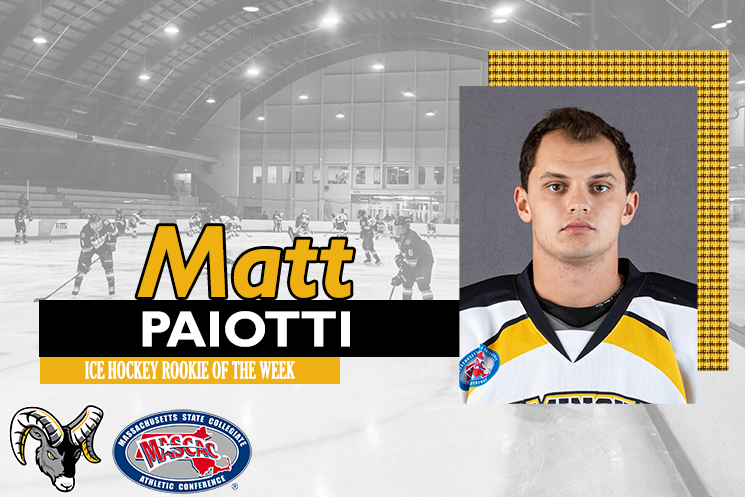 Paiotti Named MASCAC Ice Hockey Rookie of the Week