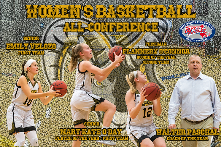 O’Day, O’Connor & Paschal Grab MASCAC Annual Honors; Three Rams Named to Women’s Basketball All-MASCAC Teams