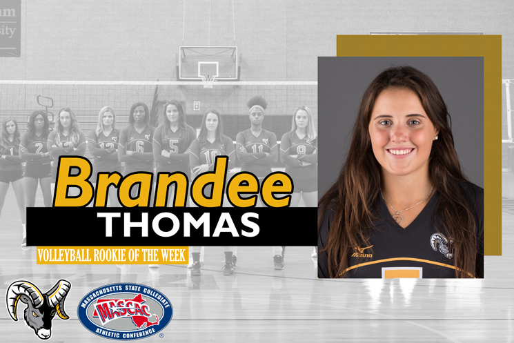 Thomas Earns MASCAC Volleyball Rookie of the Week Honors