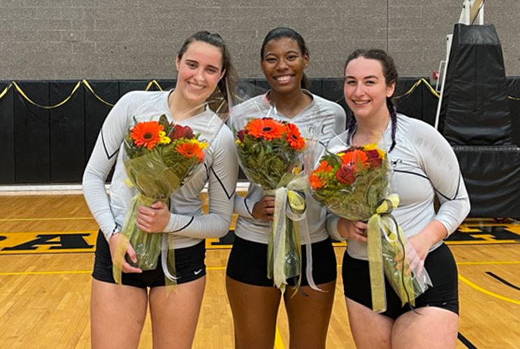 Lancers Sweep Volleyball on Senior Day