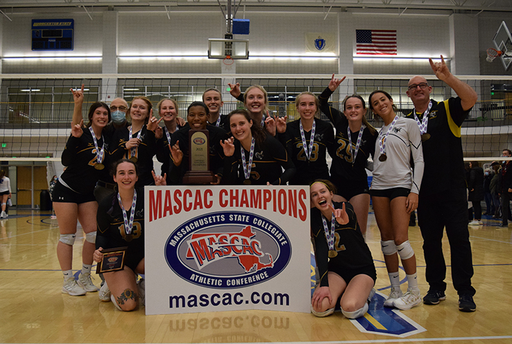 Third Seed Volleyball Captures 2021 MASCAC Tournament Championship with 3-2 Win over Worcester State